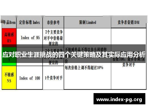 应对职业生涯挑战的四个关键策略及其实际应用分析